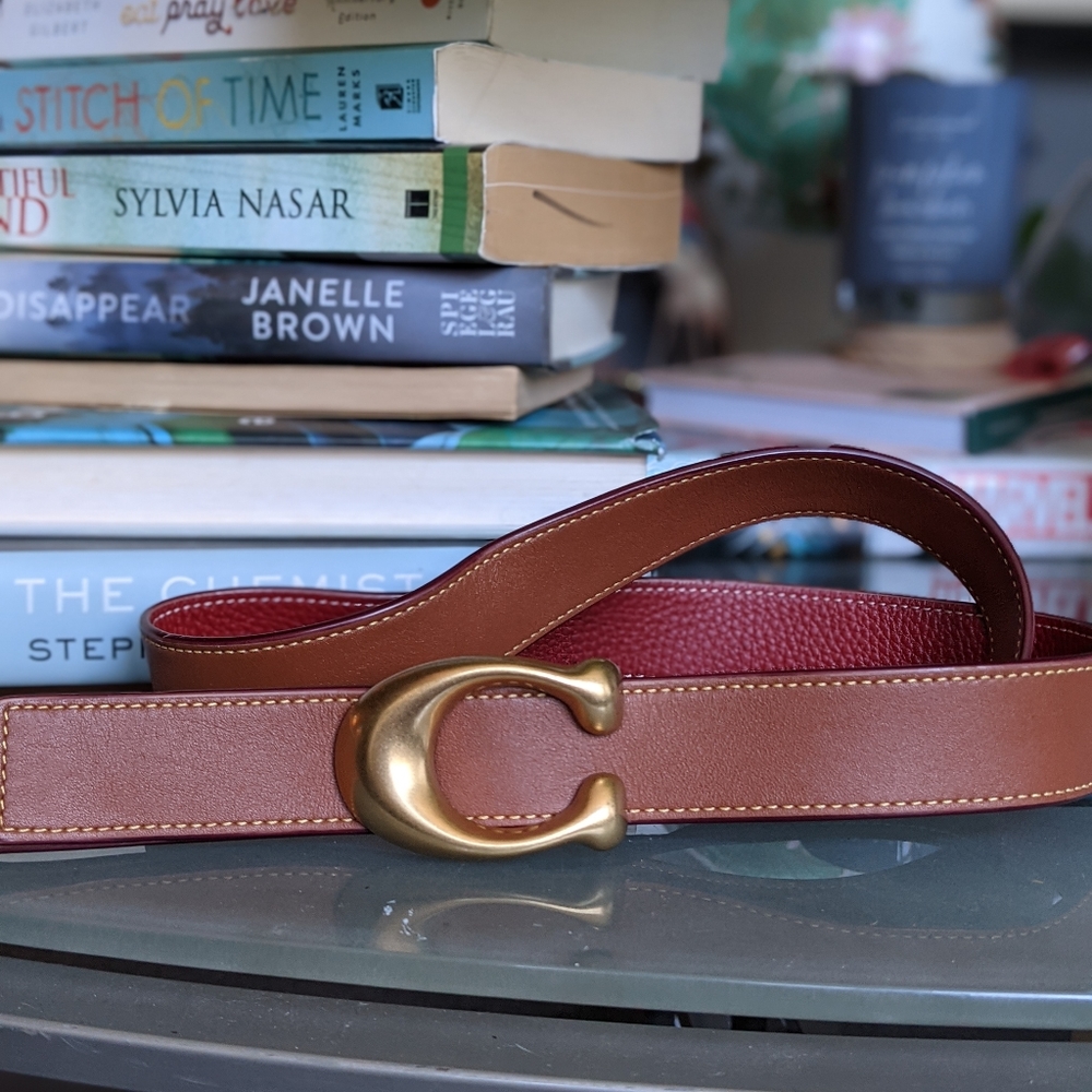 Coach belt reversible women